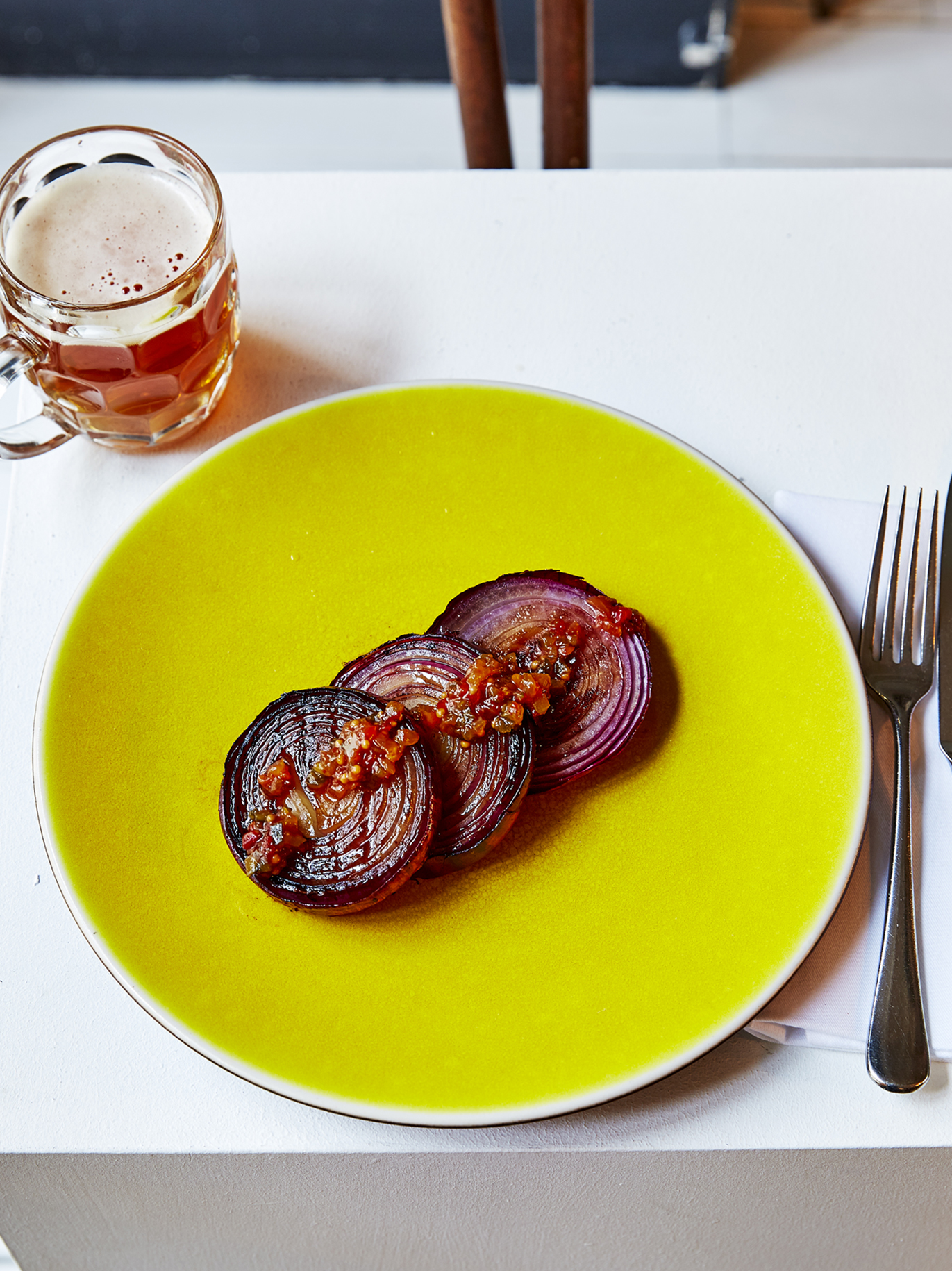 grilled red onion