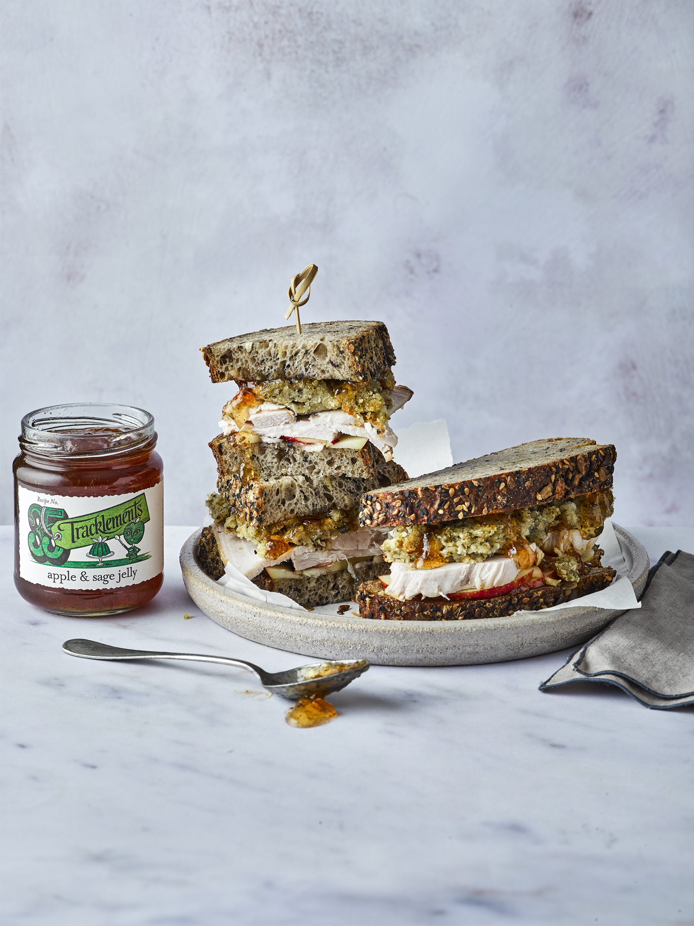 Pork, Stuffing and Apple & Sage Jelly Sandwich